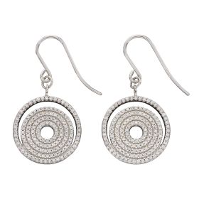 Fiorelli Spiral Drop Earrings with Cubic Zirconia