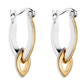 Fiorelli Knife Edge Navette Assembled Hoop Earrings