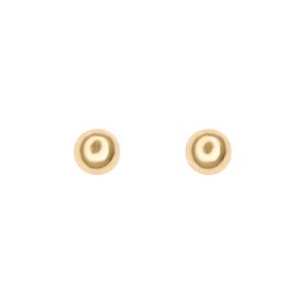 3mm Ball Stud Earrings with Yellow Gold Plating