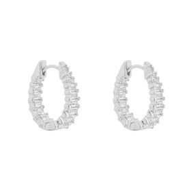 Diamonfire Statement Baguette Hoop Earrings