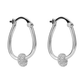 Fiorelli Doughnut Twist Hoop Earrings with Cubic Zirconia