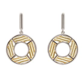 Fiorelli Cage Design Drop Earrings with Yellow Gold Plating