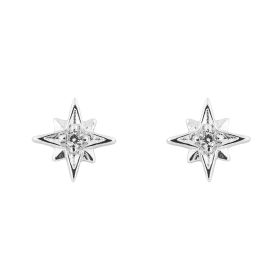 Starburst Stud Earrings with Cubic Zirconia