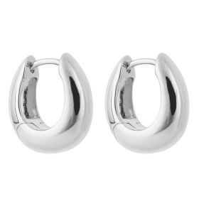 Rounded Huggie Hoop Earrings