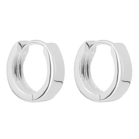 Flat Profile Huggie Hoop Earrings