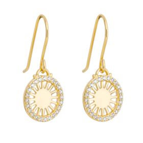 Fiorelli Medallion Drop Earrings with Yellow Gold Plating