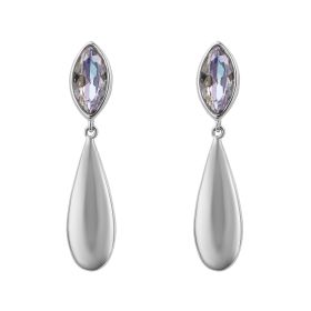 Fiorelli Organic Pebble Drop Earrings with Navette Vitrail Crystal