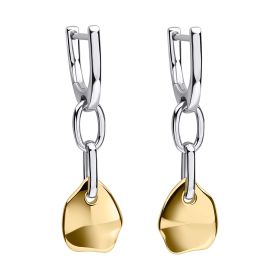 Fiorelli Chain Drop Assembled Hoop Earrings with Organic Disc