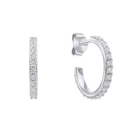 Diamonfire Zirconia 3/4 Hoop Earrings