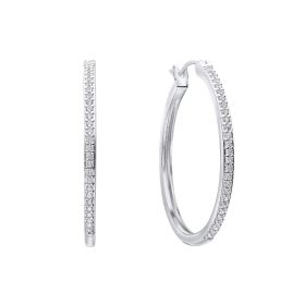 Diamonfire 33mm Large Hoop Earrings