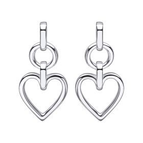 Open Heart Drop Earrings