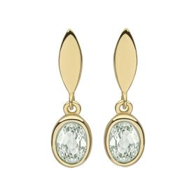 Green Amethyst Drop Earrings