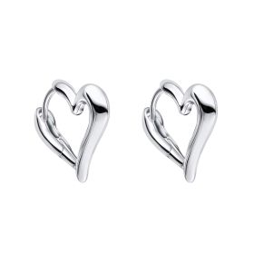 Open Heart Hoop Earrings