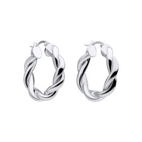 Chunky Rope Twist Hoop Earrings