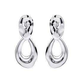 Molten Oval Doorknocker Drop Earrings