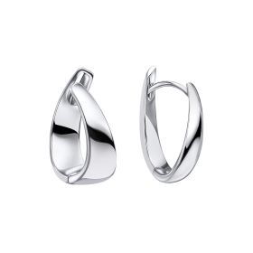 Ribbon Twist Hoop Earrings