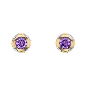 Fiorelli Faceted Amethyst Stud Earrings