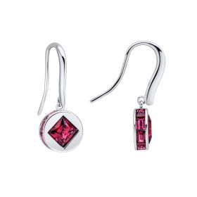 Fiorelli Mixed Shape Fuchsia Crystal Earrings