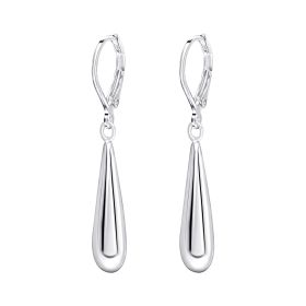 Elongated Teardrop French Hook Earrings