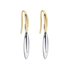 Fiorelli Long Navette Mixed Metal Drop Earrings