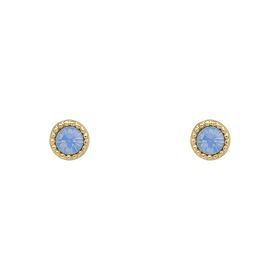 Laura Ashley Stippled Stud Earrings with Blue Crystal