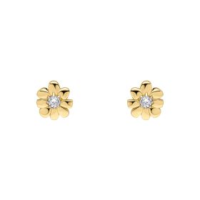 Laura Ashley Gold Plated Cosmos Flower Earrings