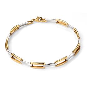 Rectangle Link Bracelet in 9ct Gold