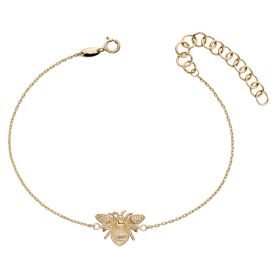 Detailed Bee Bracelet in 9ct Gold