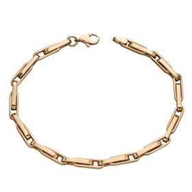 Long Flat Links Bracelet in 9ct Gold