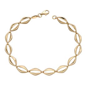 Open Eye Link Bracelet in 9ct Gold