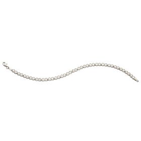 Circle Tennis Bracelet in White Gold