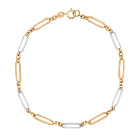 Elongated Link Bracelet in 9ct Gold