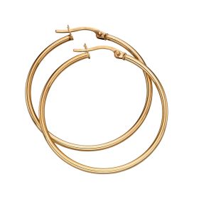 30mm Hinged Hoop Earrings in 9ct Gold