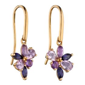 Marquise Cluster Earrings in 9ct Gold