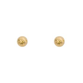 Small Textured Ball Stud Earrings in 9ct Gold