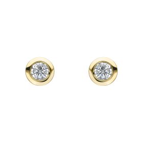 Reflections Bezel Stud Earrings in Recycled 9ct Gold