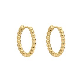 Ball Hoop Earrings in 9ct Gold