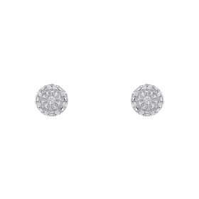 Halo Diamond Stud Earrings in 9ct Gold