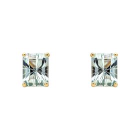 Octagonal Fancy Cut Amethyst Stud Earrings in 9ct Gold