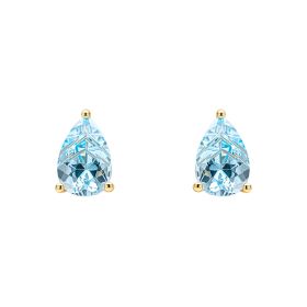 Pear Fancy Cut Topaz Stud Earrings in 9ct Gold