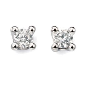 Solitaire Diamond Earrings in 9ct Gold