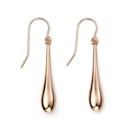 Elongated Drop Earrings in Rose Gold