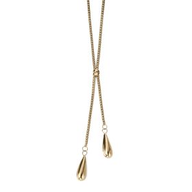 Double Teardrop Necklace in 9ct Gold