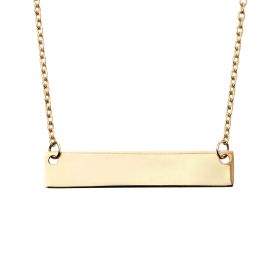 Engravable Bar Necklace in 9ct Gold