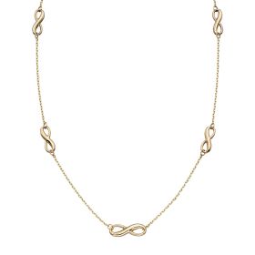 Infinity Station Necklace in 9ct Gold