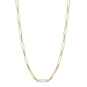 Elongated Link Chain Necklace in 9ct Gold