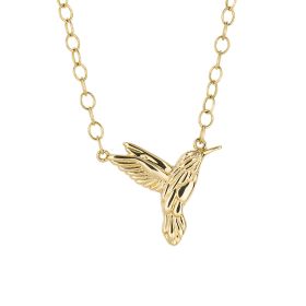 Hummingbird Motif Necklace in 9ct Gold