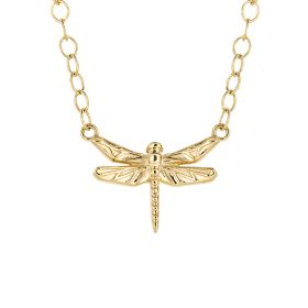 Dragonfly Motif Necklace in 9ct Gold