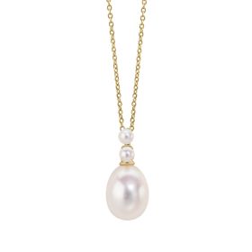 Pearl Detail Necklace in 9ct Gold