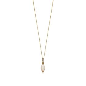 Opal Drop Pendant with Diamond Bale in 9ct Gold